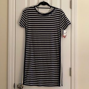 Navy Blue and White Stripe T-Shirt Dress (NWT)